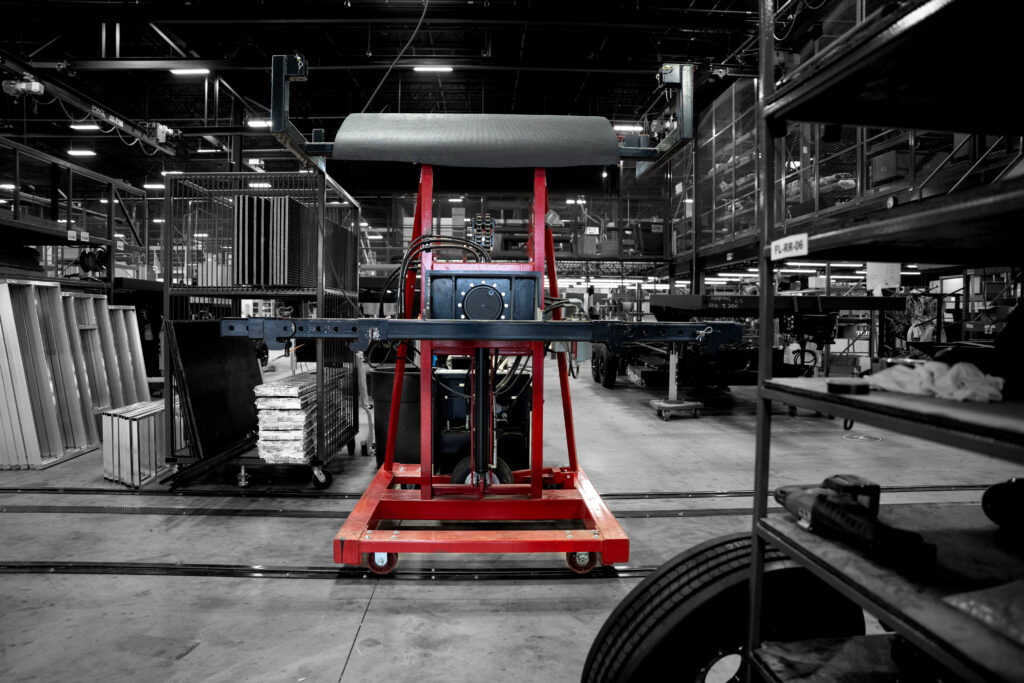 4 thousand pound capacity torque frame rotator in manufacturing setting