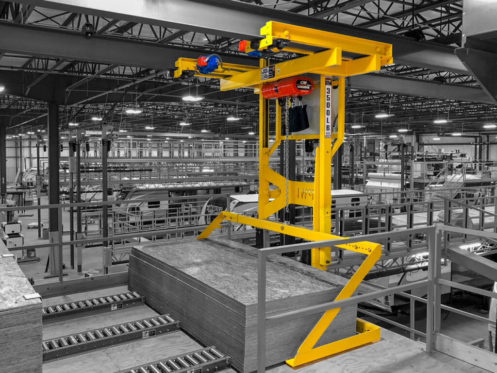 decking lifter loaded with plywood 1