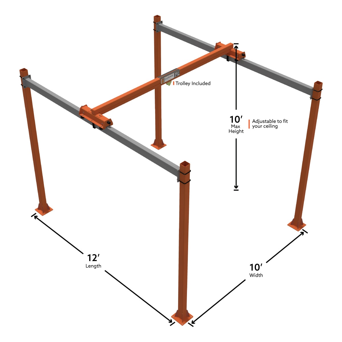 Garage Series Crane Dimensions