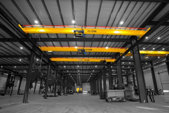 5 ton pwi top running motorized bridge cranes shawbox wire rope hoists 2