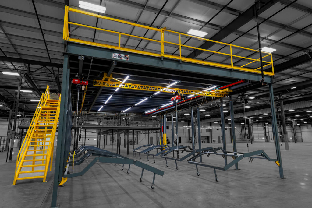 production mezzanine in rv manufacturing setting 2
