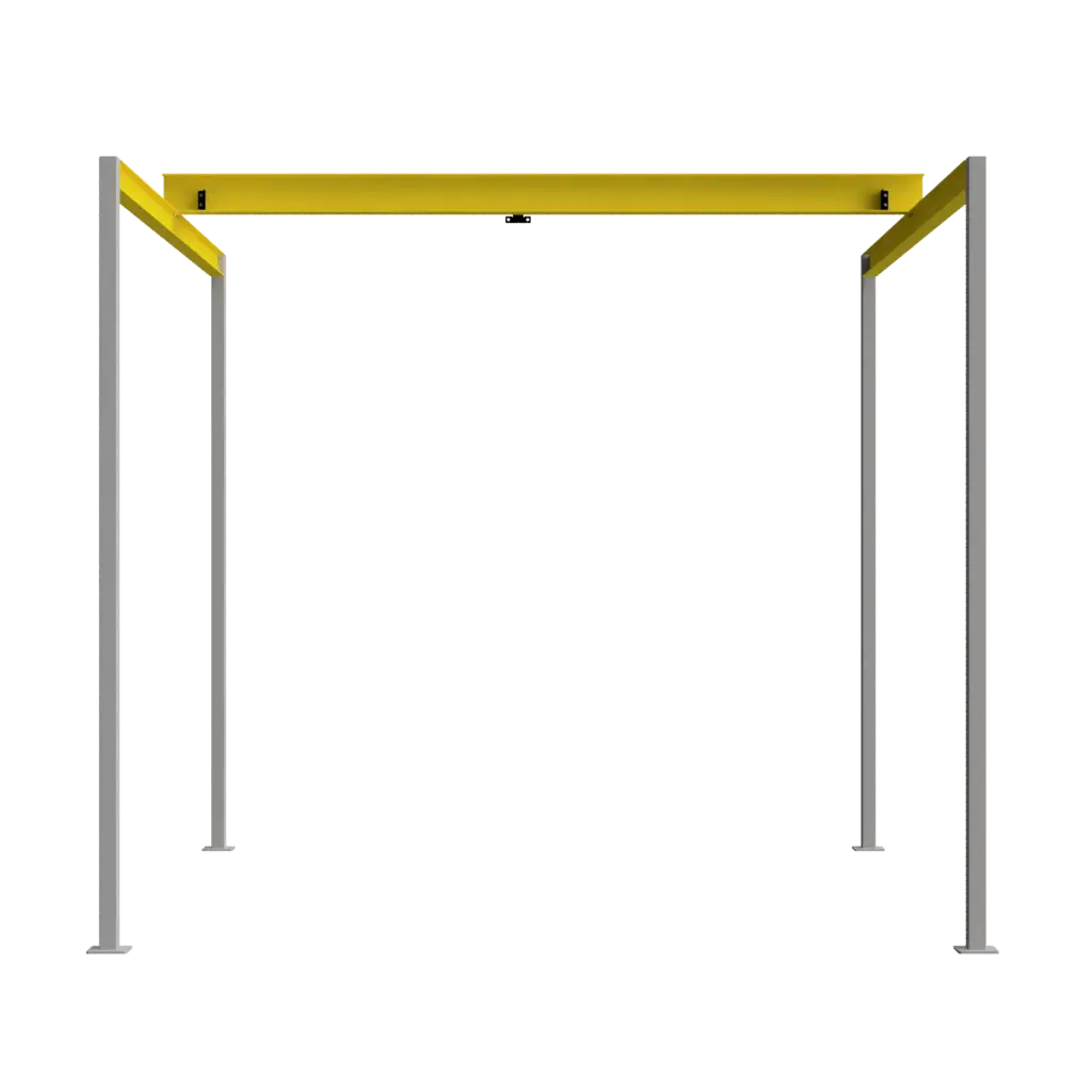 PWI Freestanding Straight Monorail 3D Model