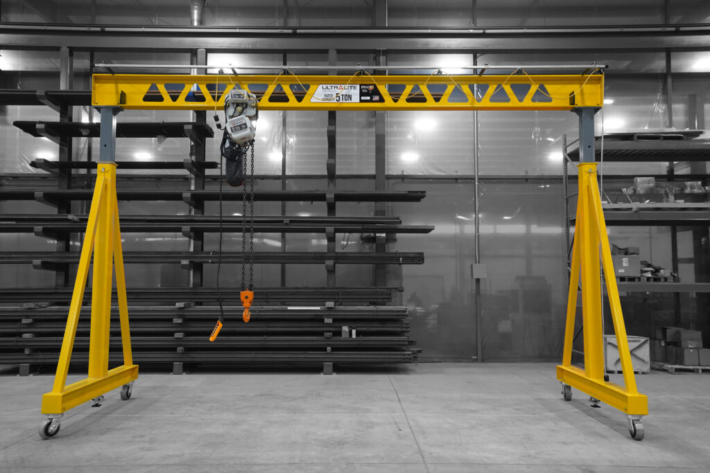 pwi ultra lite telescoping gantry crane full front