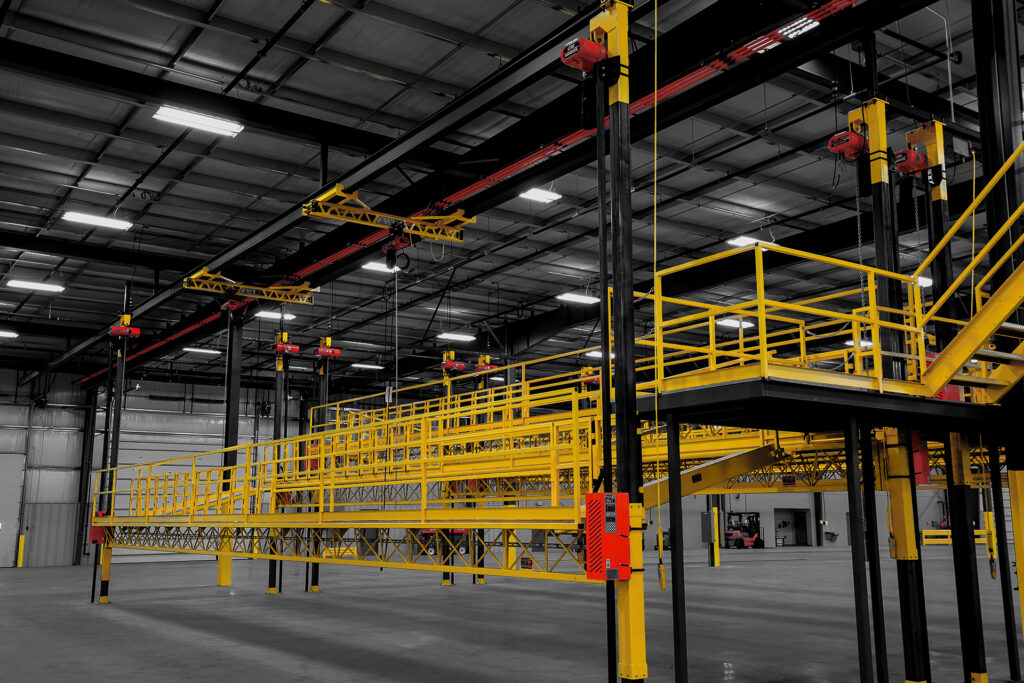 stationary work platforms cm lodestar hoist rv manufacturing setting 1