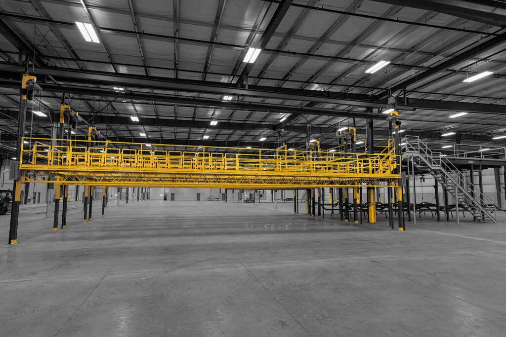 stationary work platforms cm lodestar hoist rv manufacturing setting 2